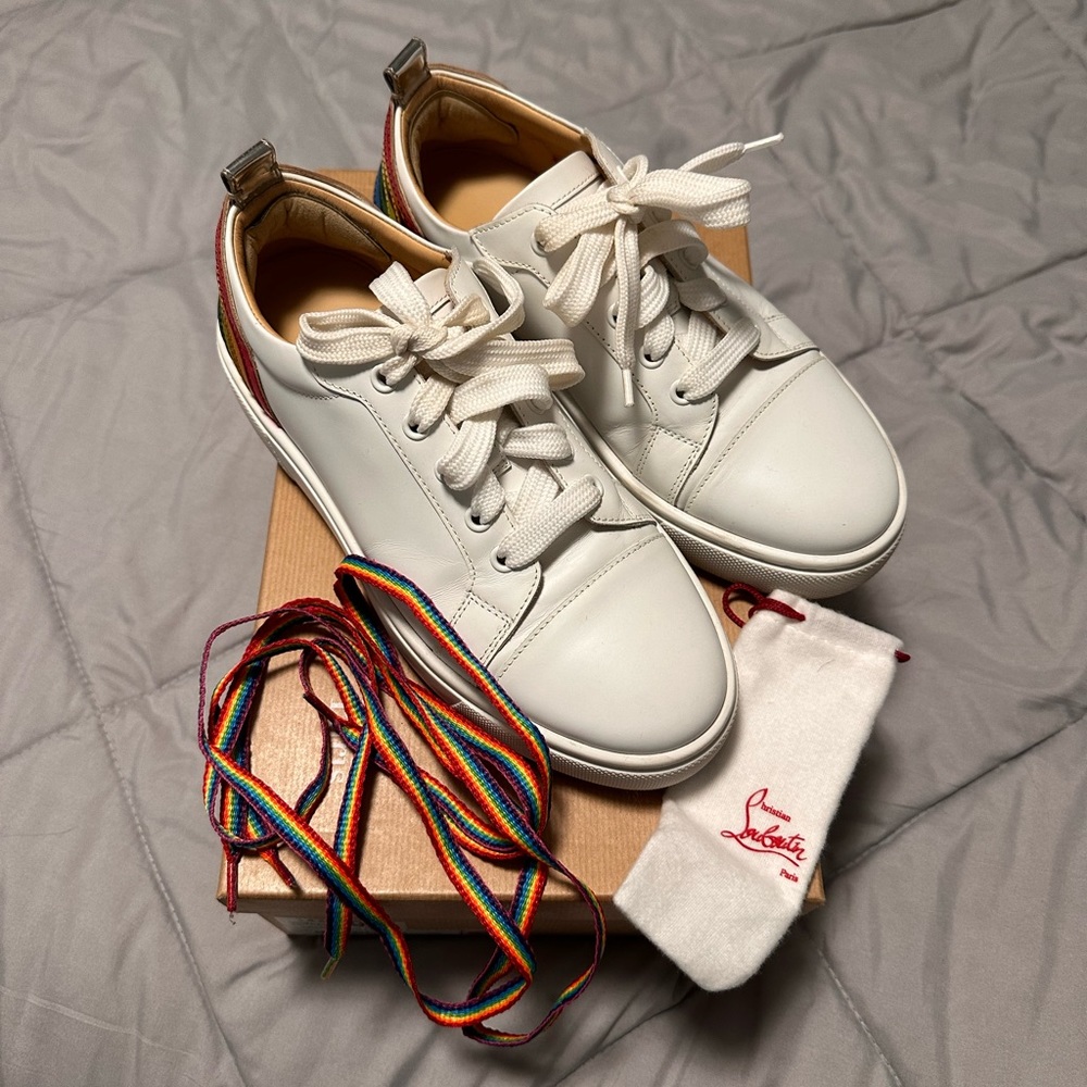 🛑 SOLD 🛑 Christian Louboutin ARKENSPEED Rainbow Leather Low Top Sneakers